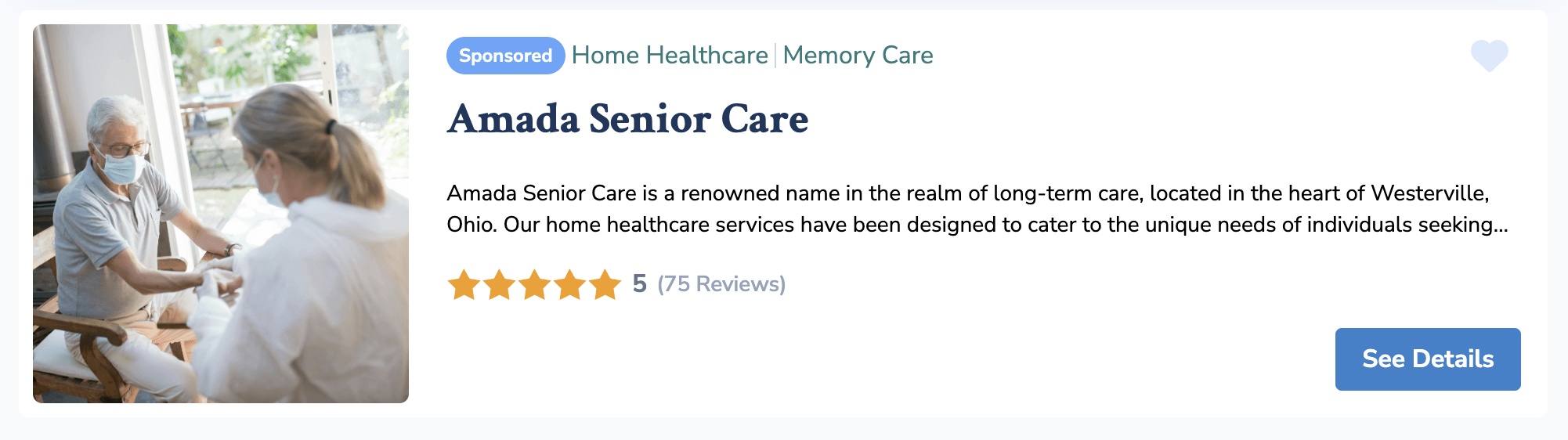 Sponsored listing card